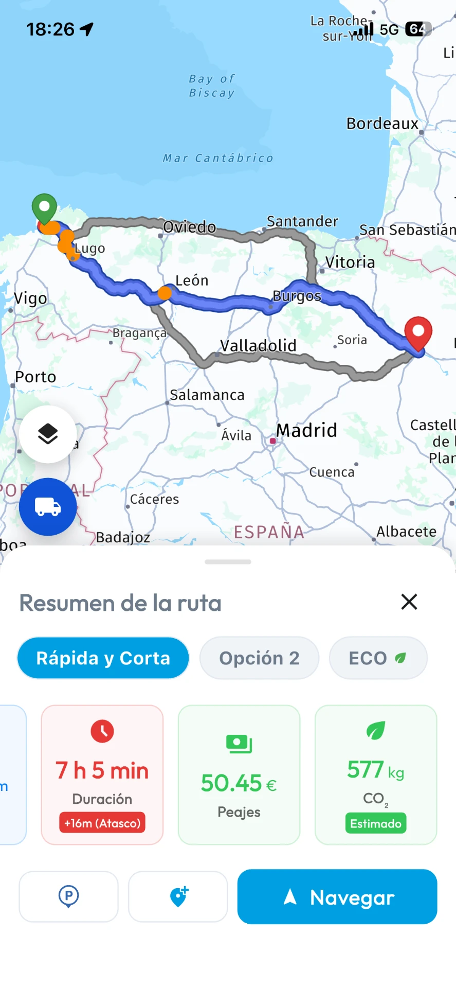 Cálculo de ruta