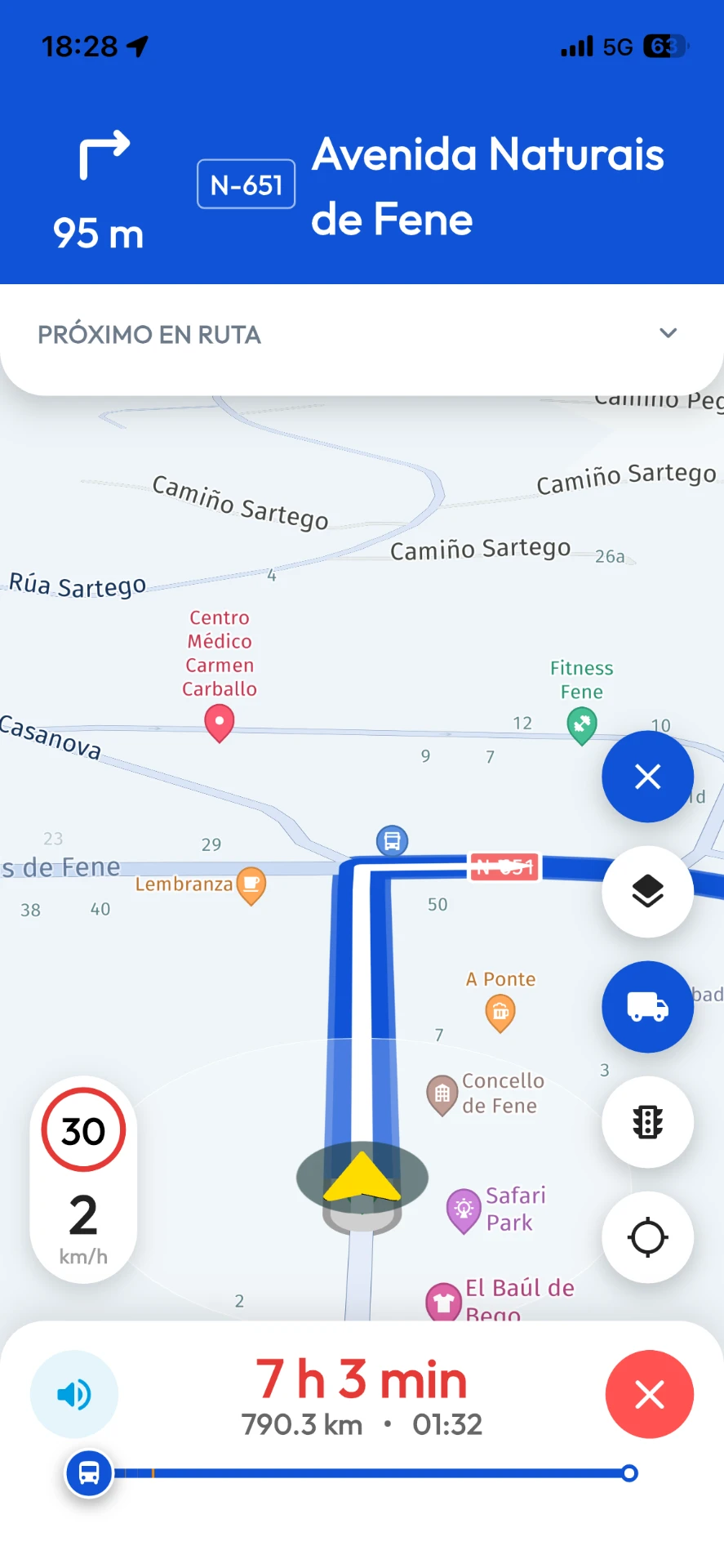 Restricciones en el mapa