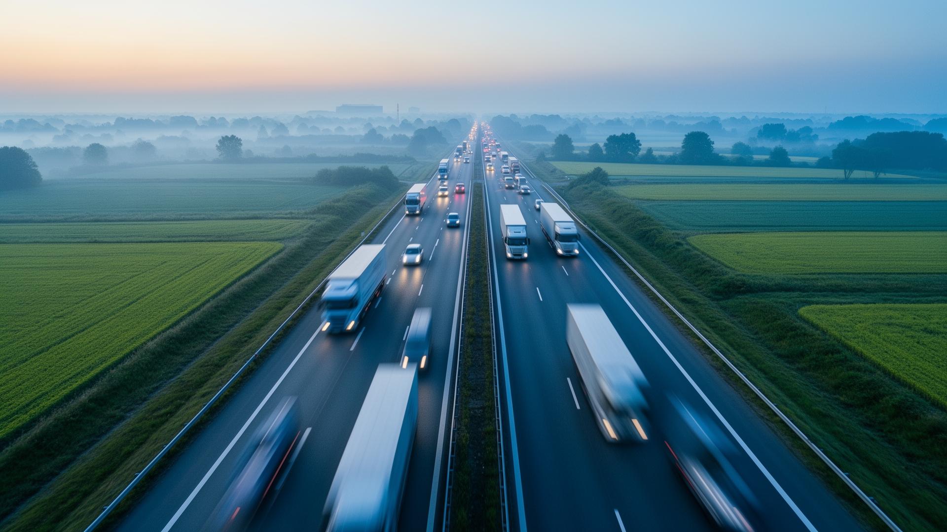 Carretera al amanecer